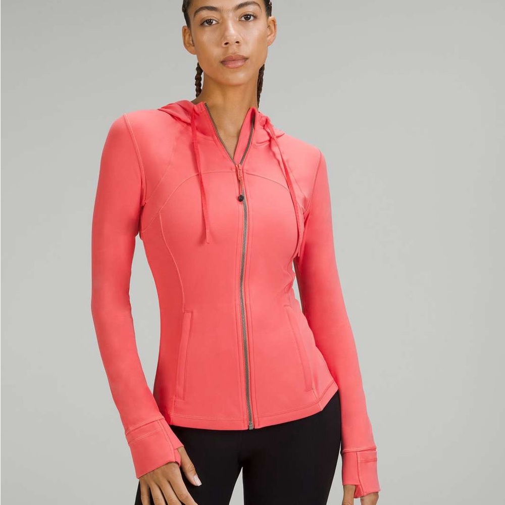 Lululemon hooded define jacket in pale raspberry